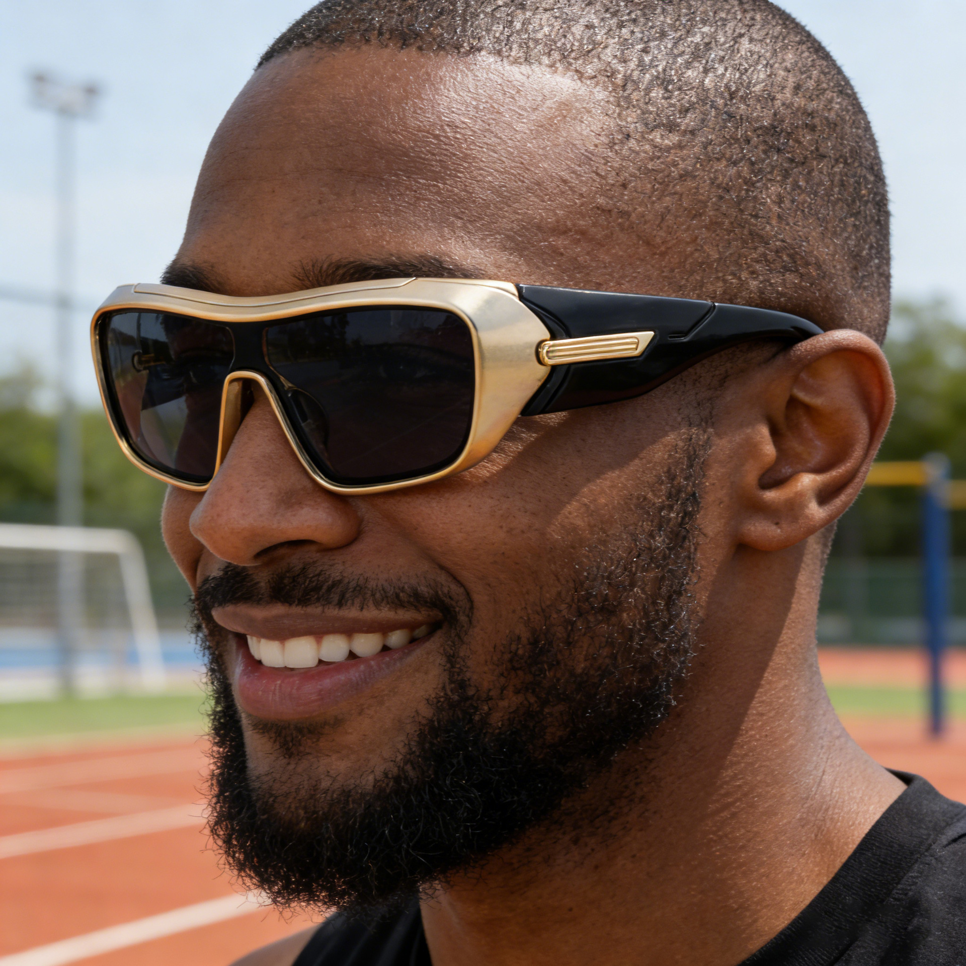 Men's Trendy Sports Sunglasses - Unique One-Piece Shield Design – Windproof & UV Protection for Cycling, Running & Outdoor Activities