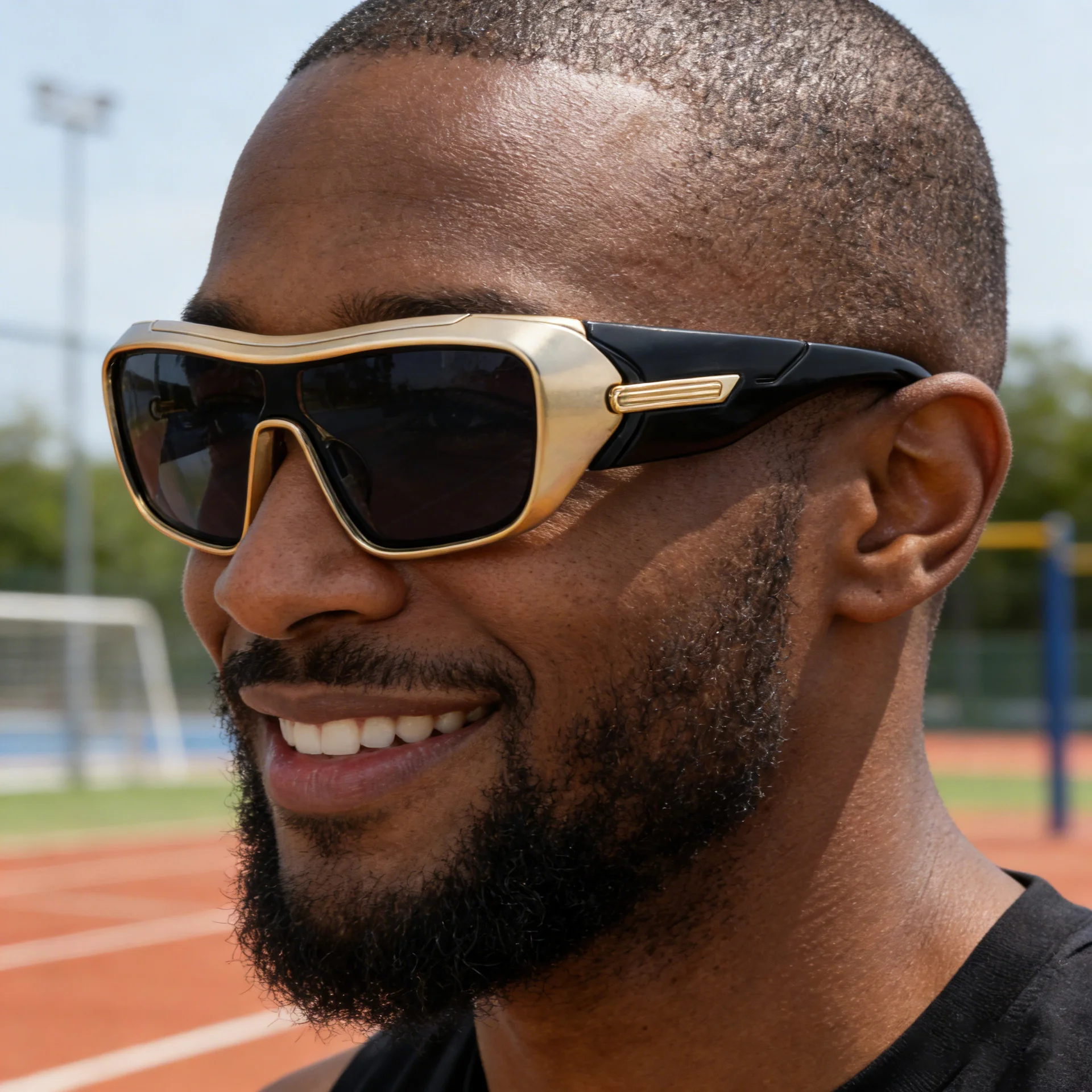 Men's Trendy Sports Sunglasses - Unique One-Piece Shield Design – Windproof & UV Protection for Cycling, Running & Outdoor Activities