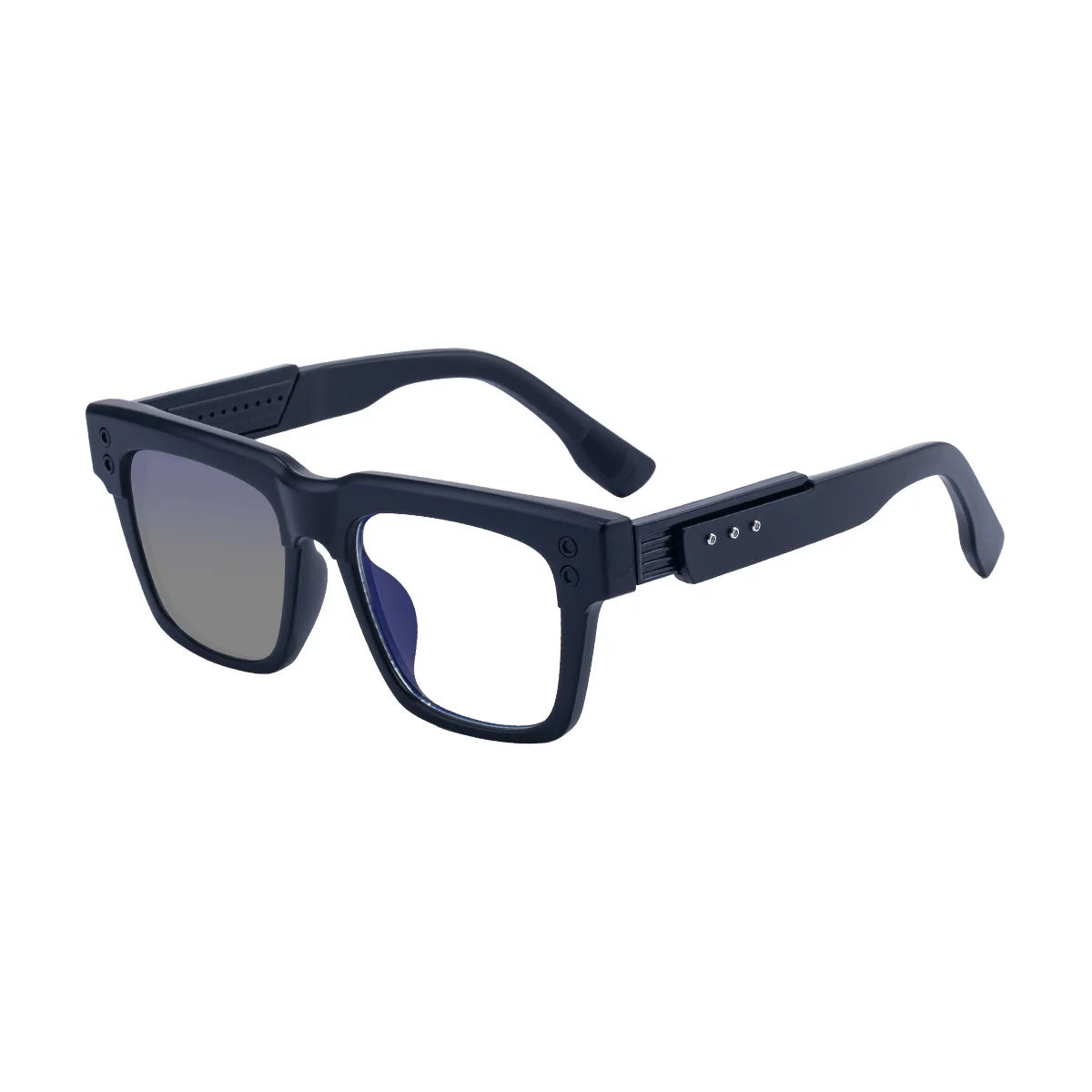 Black PC Men's Retro Square Photochromic Sunglasses - EU/US Fashion Style, Unique Design & UV400 Protection for Outdoor Activities - View 5