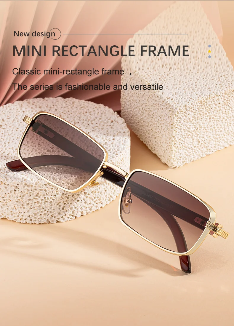 Black Zinc Alloy Men's Trendy Square Sunglasses - Stylish Zinc Alloy Frame, Durable & Lightweight with UV400 Protection for Outdoor Activities - Details 8