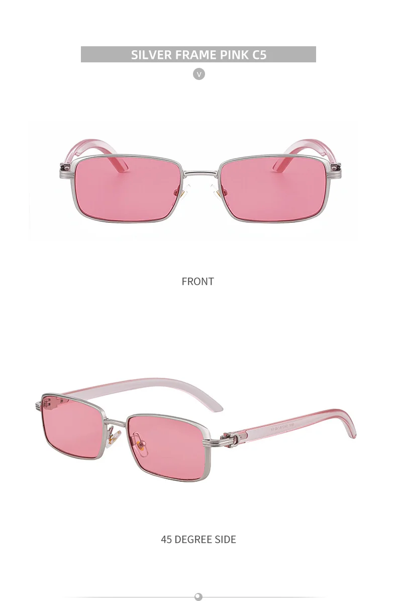 Black Zinc Alloy Men's Trendy Square Sunglasses - Stylish Zinc Alloy Frame, Durable & Lightweight with UV400 Protection for Outdoor Activities - Details 24