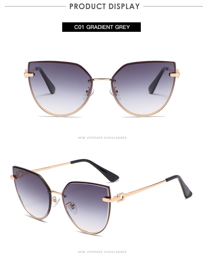 New Women's Large Frame Cat-Eye Sunglasses / $2.49 per pair (Wholesale Price) Details and Specifications