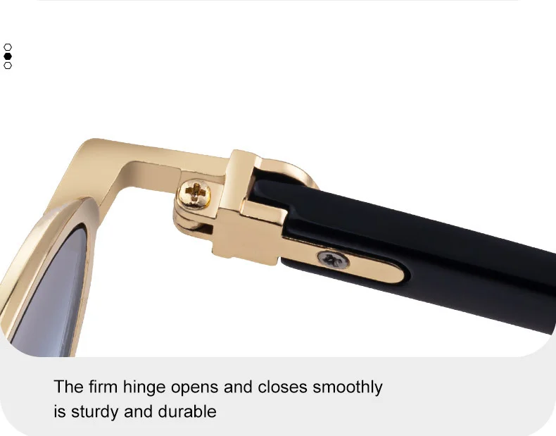 Black Zinc Alloy Women's Trendy Oval Full-Frame Sunglasses - Unique Design, Versatile All-Match Style & UV400 Protection for Outdoor Activities - Details 10
