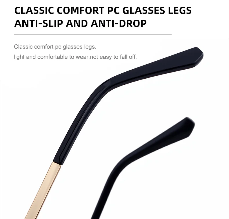Black Zinc Alloy Men's Trendy Square Sunglasses - Unique Metal Frame Design – Stylish Outdoor Sun Protection & UV400 Shades - Details 9