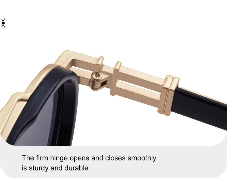 Black Zinc Alloy Men's Retro Metal Oval Sunglasses - Stylish Double Bridge Frame – Vintage Sun Protection Eyewear with UV400 - Details 8