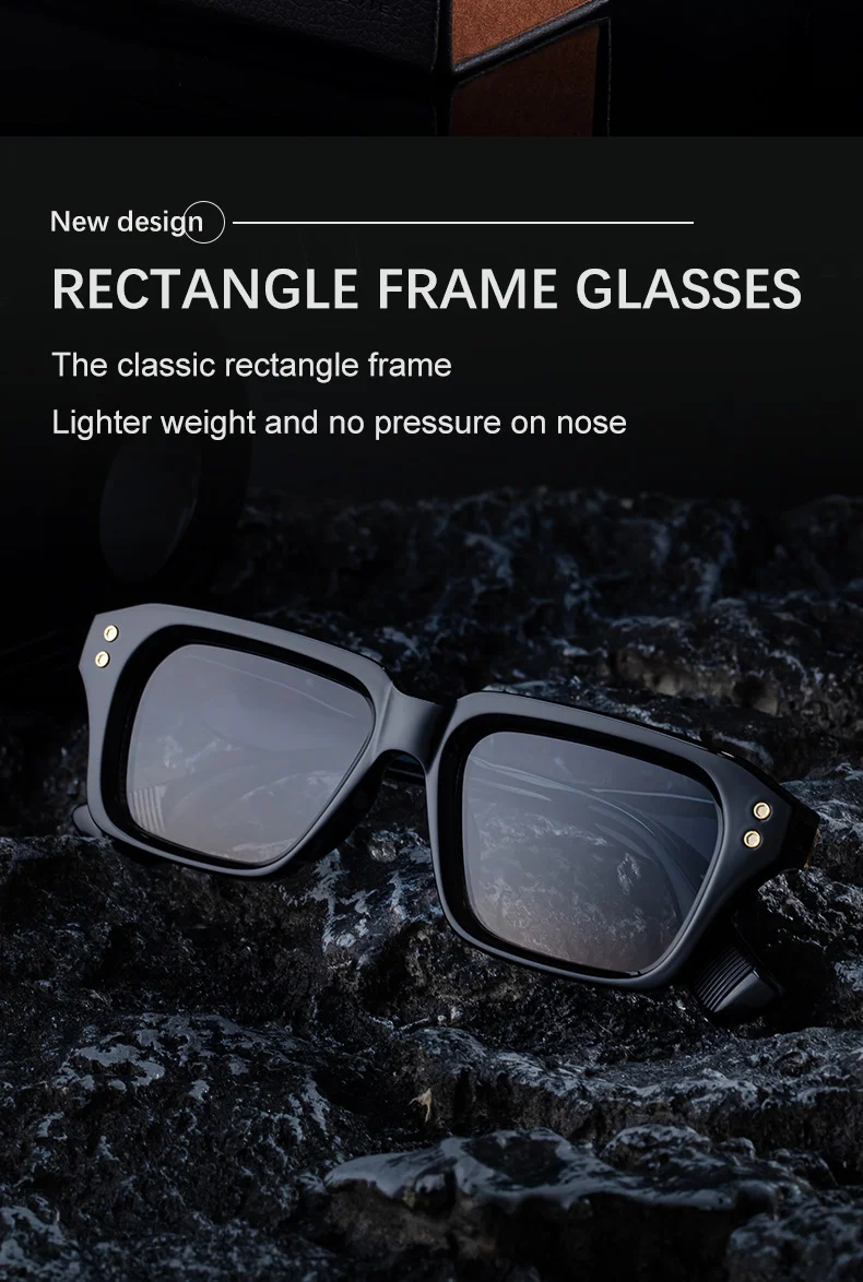 Black Zinc Alloy Men's Trendy Small Square Sunglasses - Unique High-End Design – Stylish Fashion Sun Protection Eyewear - Details 4