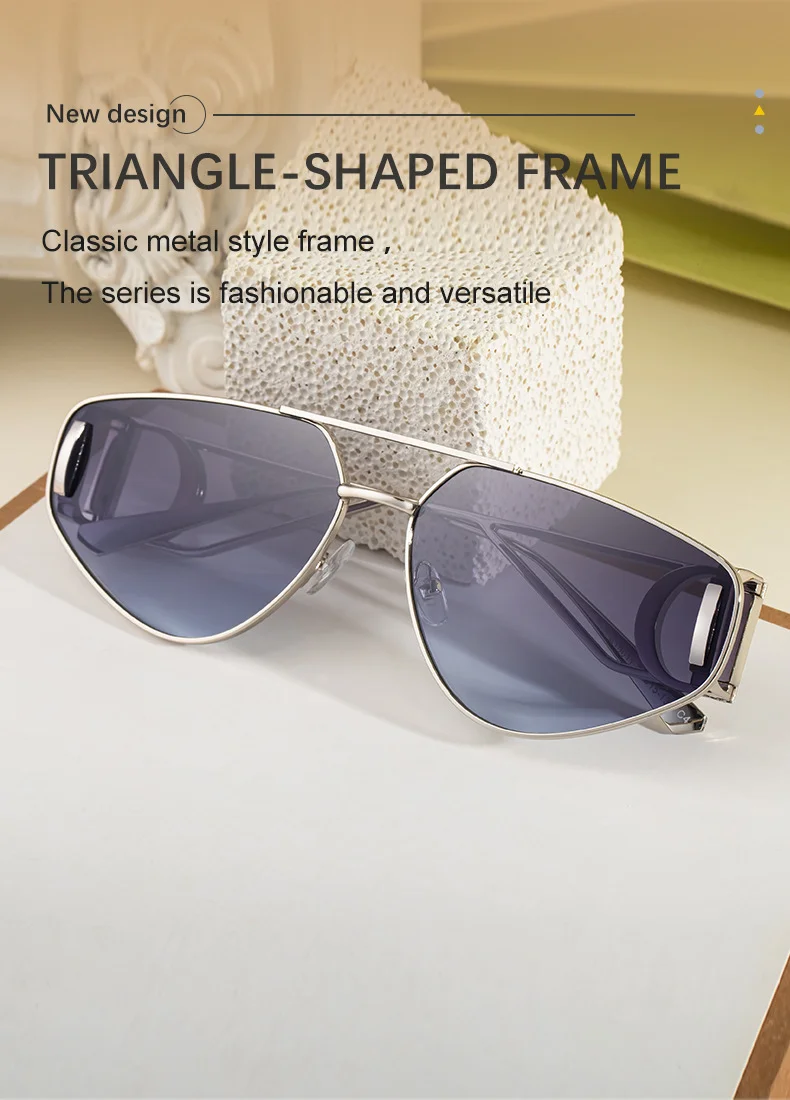 Black Zinc Alloy Women's Trendy Euro-American Cat-Eye Sunglasses - Unique High-Fashion Street Style – Premium Outdoor UV400 Sun Protection Shades - Details 5