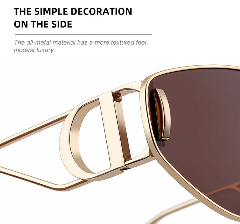 Black Zinc Alloy Women's Trendy Euro-American Cat-Eye Sunglasses - Unique High-Fashion Street Style – Premium Outdoor UV400 Sun Protection Shades - Details 10