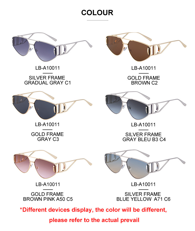 Black Zinc Alloy Women's Trendy Euro-American Cat-Eye Sunglasses - Unique High-Fashion Street Style – Premium Outdoor UV400 Sun Protection Shades - Details 14
