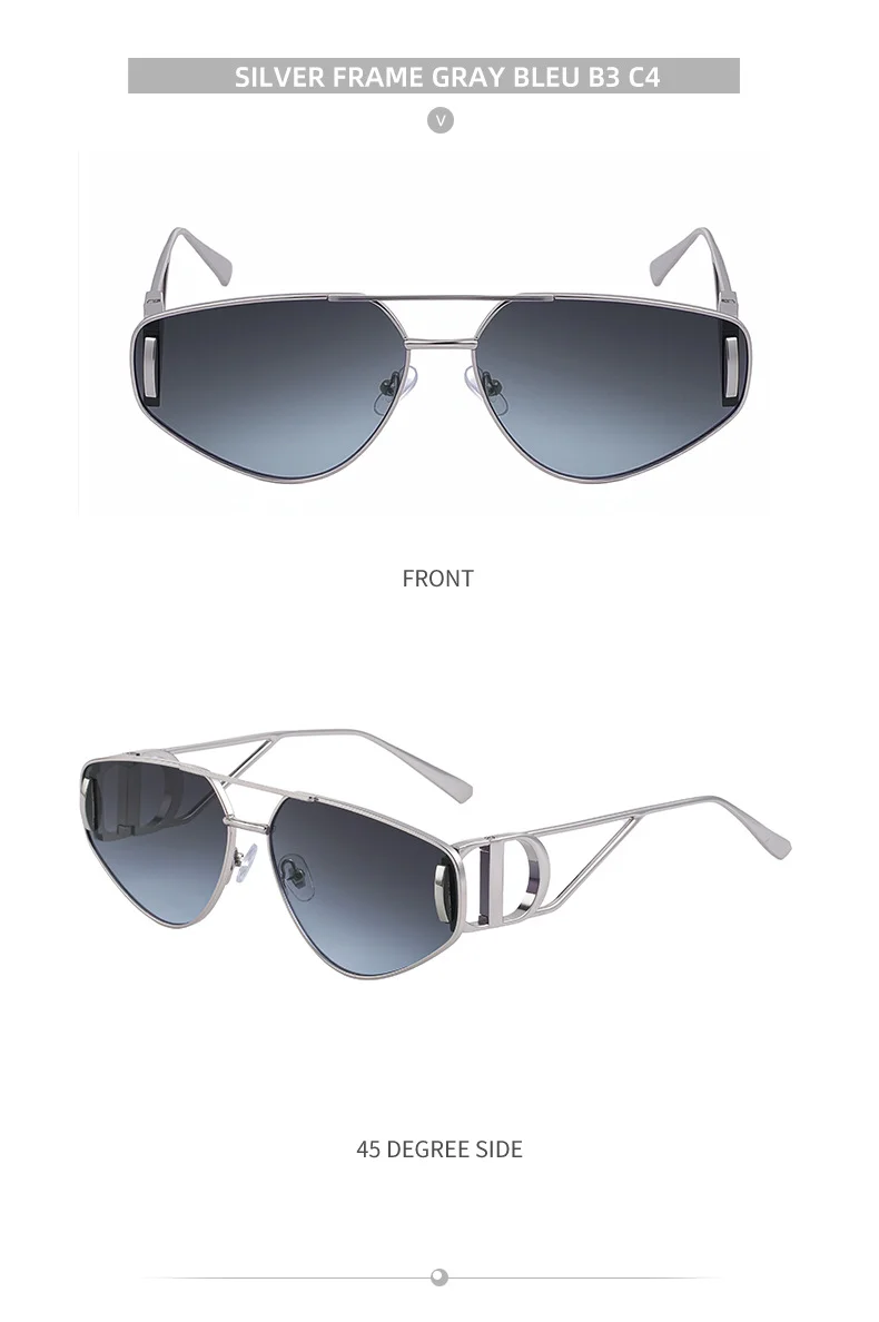 Black Zinc Alloy Women's Trendy Euro-American Cat-Eye Sunglasses - Unique High-Fashion Street Style – Premium Outdoor UV400 Sun Protection Shades - Details 20