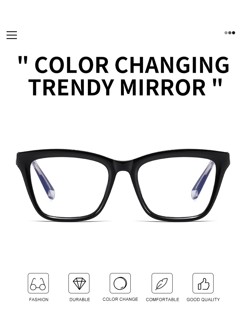 Black PC New Women's Cat-Eye Photochromic Sunglasses – Unique Trendy Premium Style for Outdoor UV Protection - Details 13