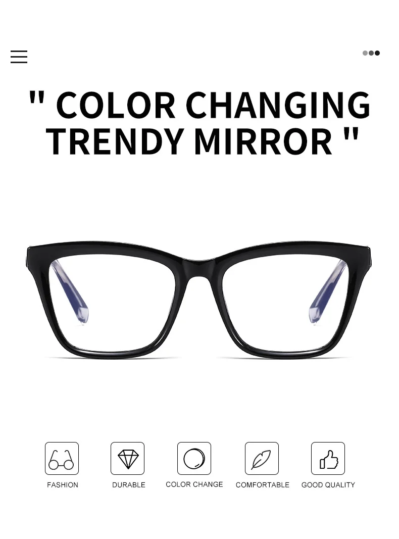 Black PC New Women's Cat-Eye Photochromic Sunglasses – Unique Trendy Premium Style for Outdoor UV Protection - Details 13