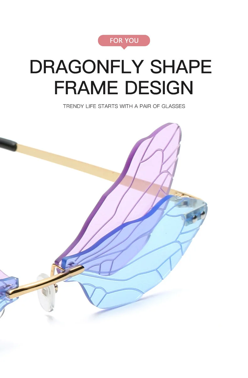 Multiple colors available Frameless Quirky Party Glasses / $1.45 per pair (Wholesale Price) - View 3