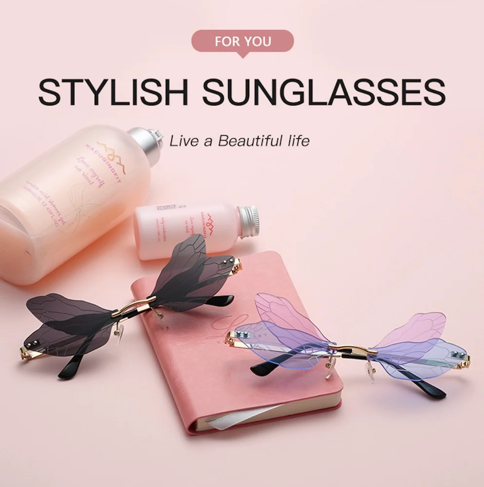 Multiple colors available Frameless Quirky Party Glasses / $1.45 per pair (Wholesale Price) - Details 1