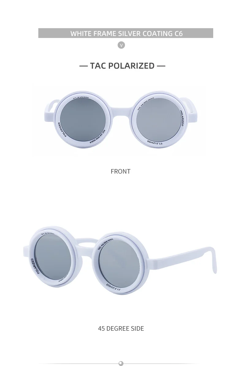 Black PC New Men's Round Frame Night Driving Glasses – Adjustable ND Variable Focus Polarized Sunglasses - Details 21
