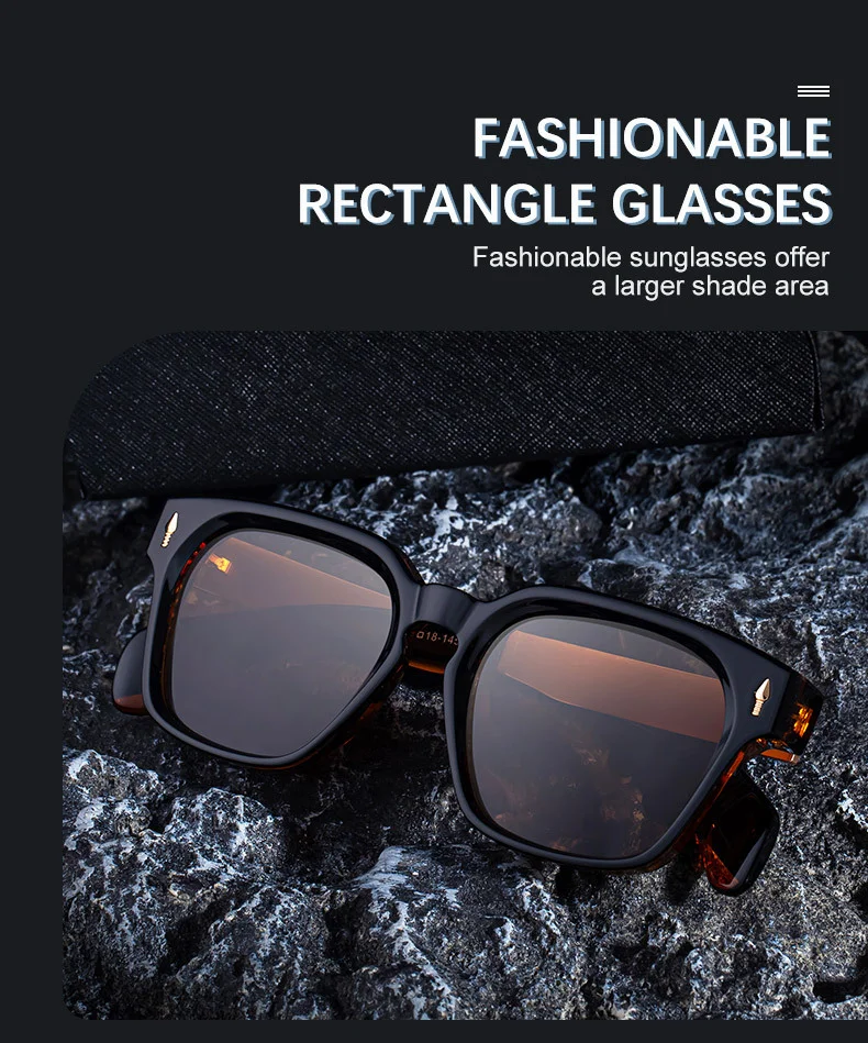 Black Zinc Alloy Men's Retro Square Polarized Sunglasses - New High-End Fashion Eyewear with Unique Design – Premium UV Protection Shades for Outdoor - Details 2