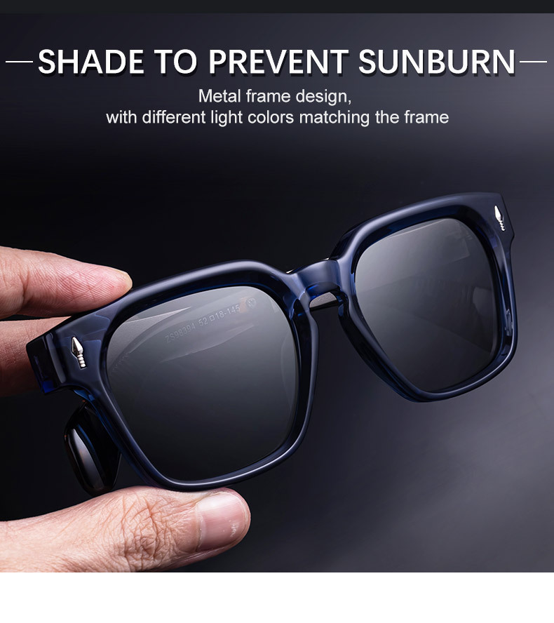 Black Zinc Alloy Men's Retro Square Polarized Sunglasses - New High-End Fashion Eyewear with Unique Design – Premium UV Protection Shades for Outdoor - Details 5