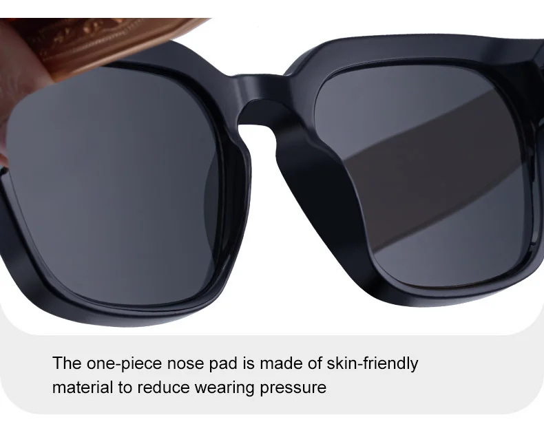 Black Zinc Alloy Men's Retro Square Polarized Sunglasses - New High-End Fashion Eyewear with Unique Design – Premium UV Protection Shades for Outdoor - Details 11