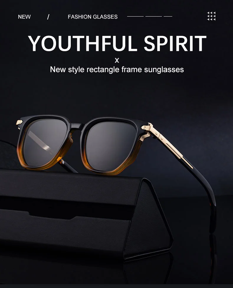 Black Zinc Alloy Men's Trendy Polygon Sunglasses - New Unique Design with Durable Zinc Alloy Temples – High-End Fashion Sun Protection Eyewear - Details 4