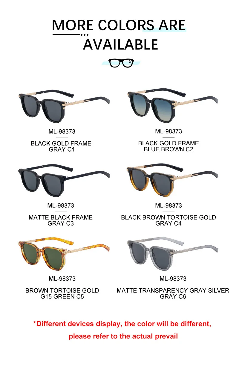 Black Zinc Alloy Men's Trendy Polygon Sunglasses - New Unique Design with Durable Zinc Alloy Temples – High-End Fashion Sun Protection Eyewear - Details 14