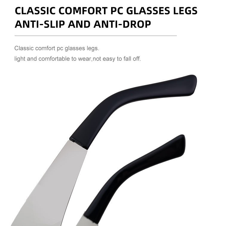 C1 Black Gray, C2 Gold Gray, C3 Silver Gray, C4 Gold Brown Copper alloy New Fashion Small Square Rimless Integrated Sunglasses - Personalized Metal UV Protection Shades - Details 12