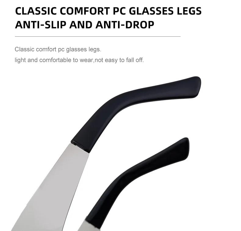 C1 Black Gray, C2 Gold Gray, C3 Silver Gray, C4 Gold Brown Copper alloy New Fashion Small Square Rimless Integrated Sunglasses - Personalized Metal UV Protection Shades - Details 12