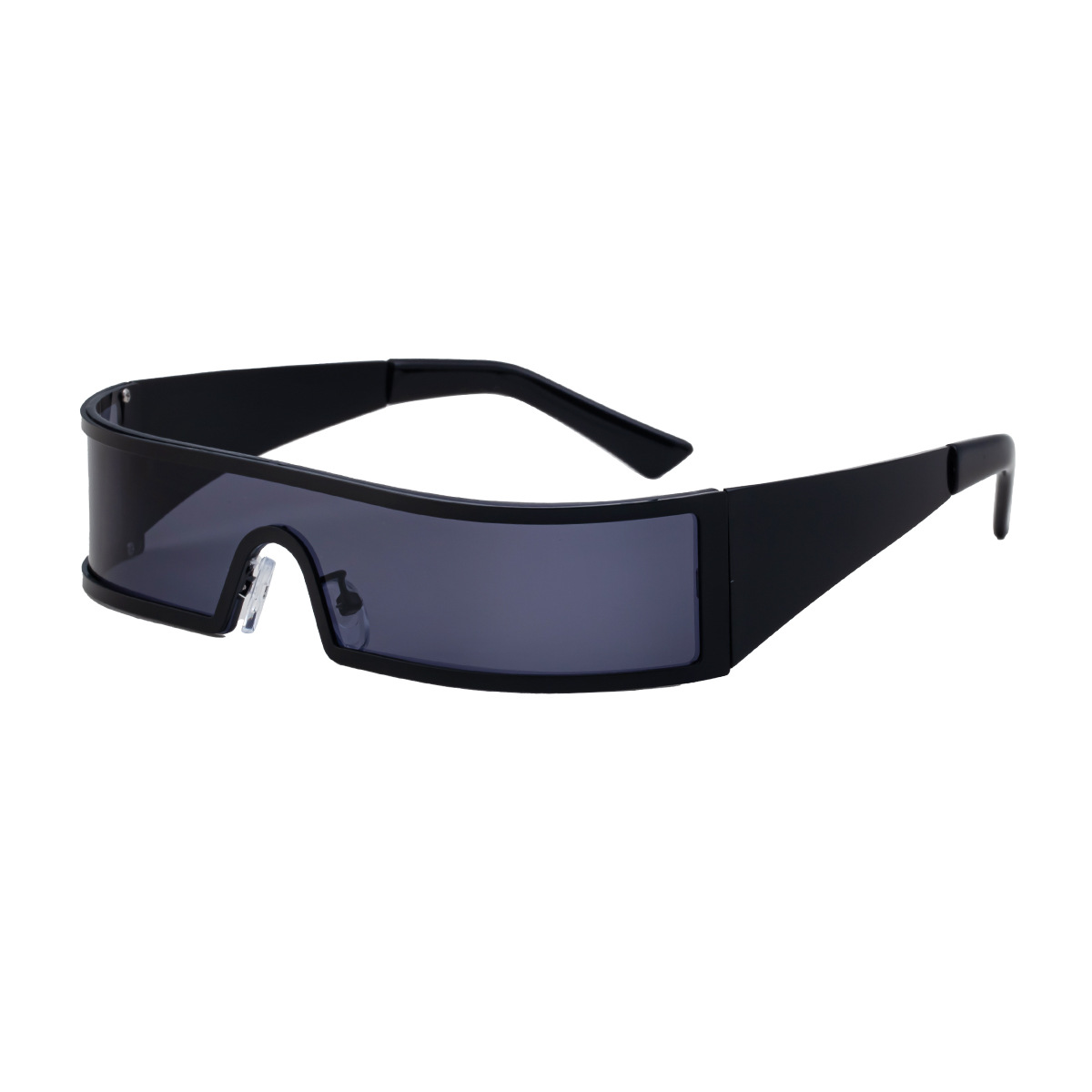 C1 Black Gray, C2 Gold Gray, C3 Silver Gray, C4 Gold Brown Copper alloy New Fashion Small Square Rimless Integrated Sunglasses - Personalized Metal UV Protection Shades - View 4