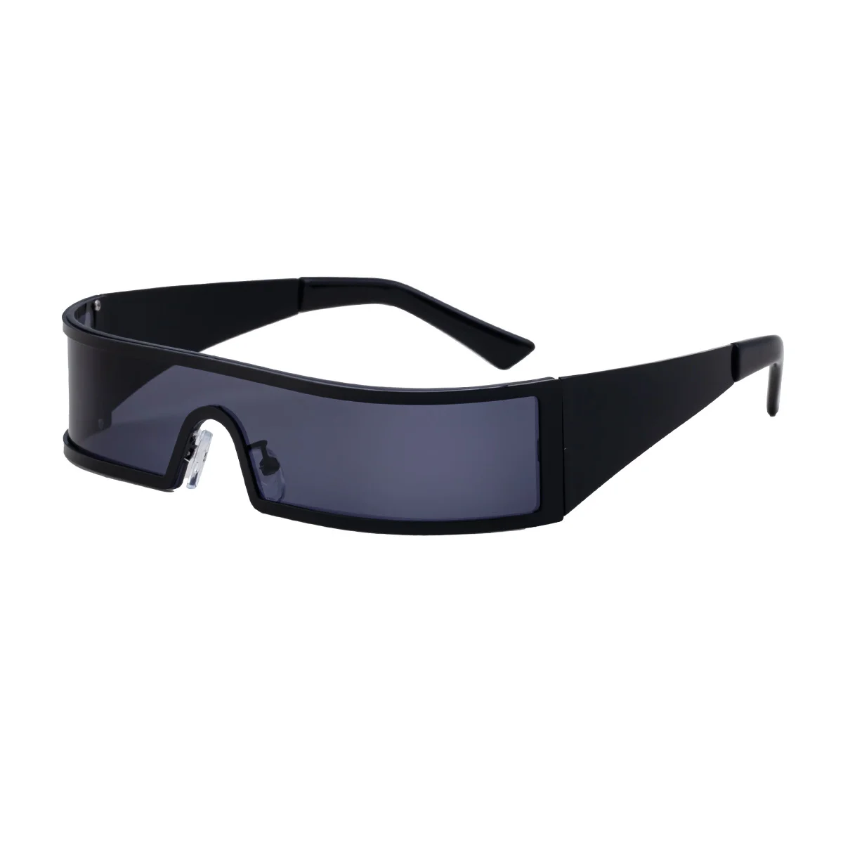 C1 Black Gray, C2 Gold Gray, C3 Silver Gray, C4 Gold Brown Copper alloy New Fashion Small Square Rimless Integrated Sunglasses - Personalized Metal UV Protection Shades - View 4