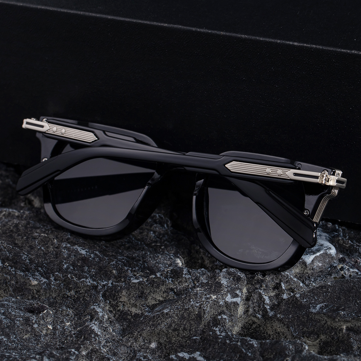 Black Zinc Alloy New Men's Fashion Square Sunglasses - Premium Outdoor Driving UV Protection Eyewear - Details 3