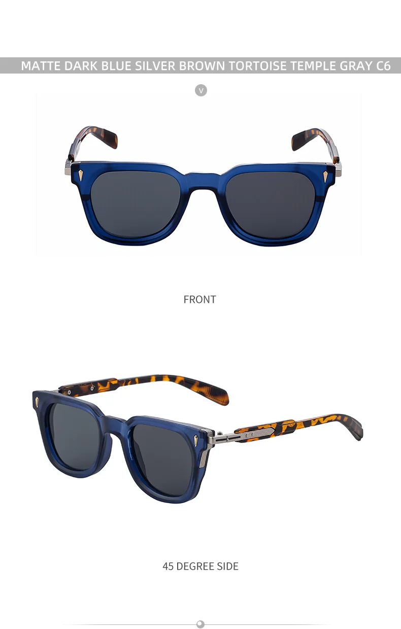 Black Zinc Alloy New Men's Fashion Square Sunglasses - Premium Outdoor Driving UV Protection Eyewear - Details 19