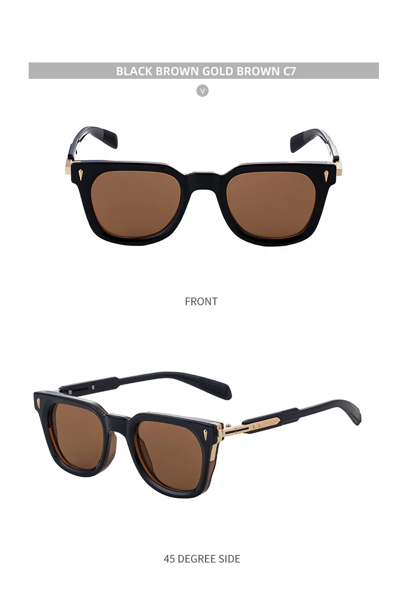 Black Zinc Alloy New Men's Fashion Square Sunglasses - Premium Outdoor Driving UV Protection Eyewear - Details 20