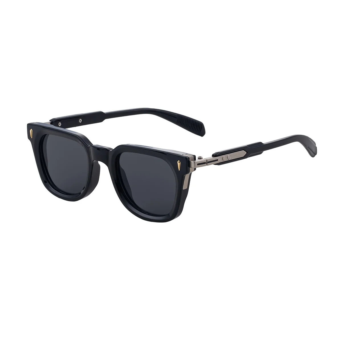 Black Zinc Alloy New Men's Fashion Square Sunglasses - Premium Outdoor Driving UV Protection Eyewear - View 5