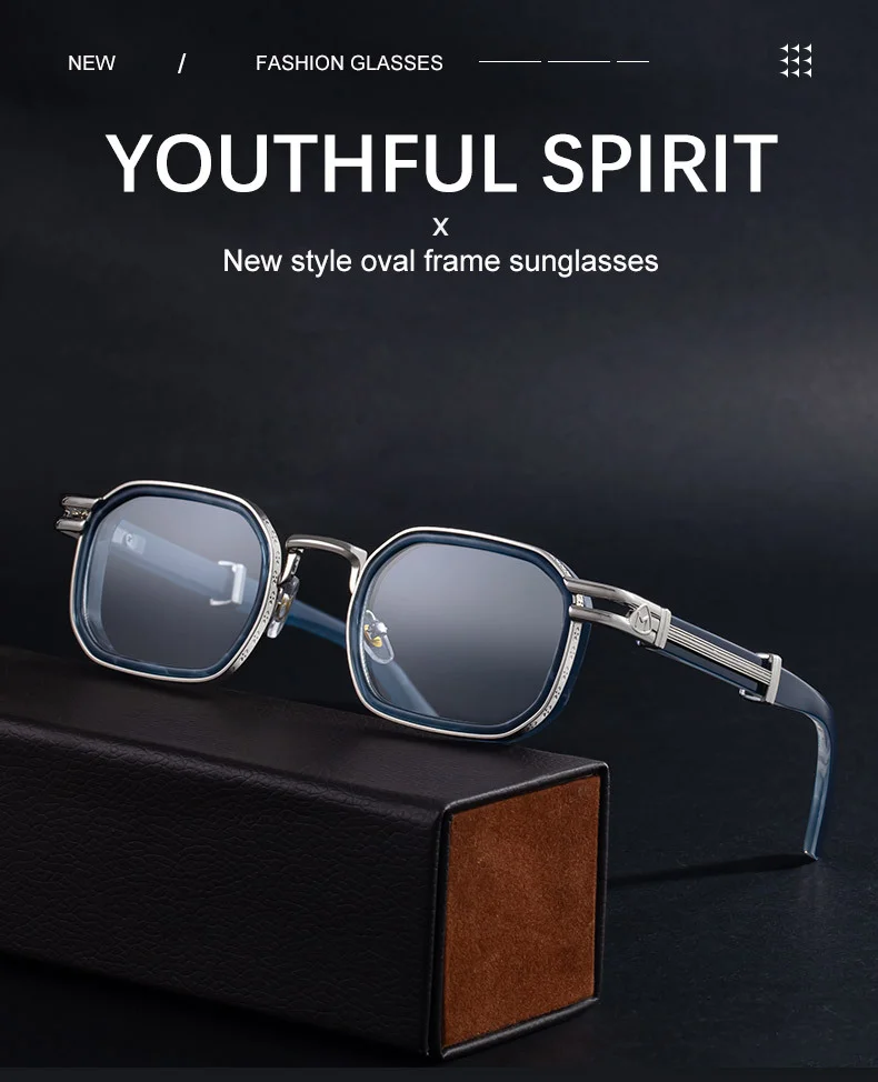 Black Zinc Alloy New Fashion Men's Square Sunglasses - Retro Punk Style Premium UV Protection Shades - Details 4