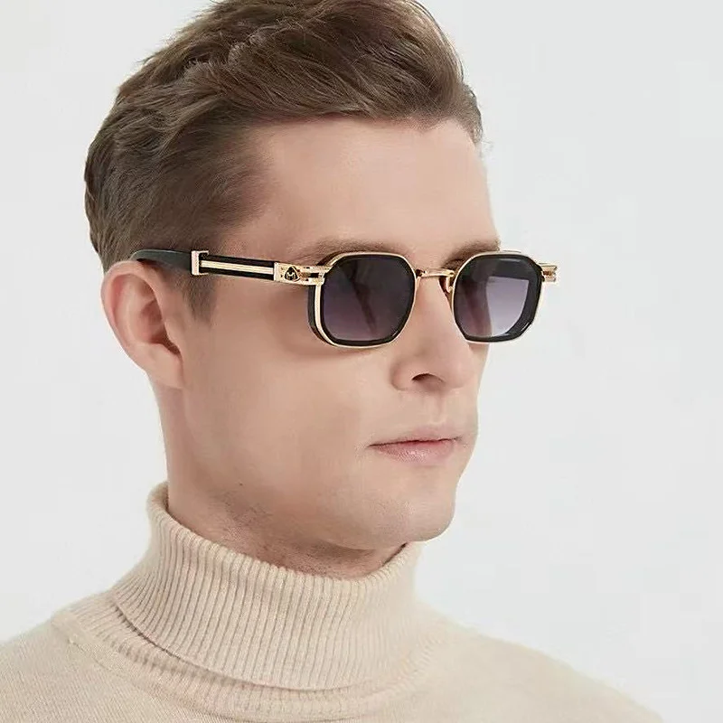 New Fashion Men's Square Sunglasses - Retro Punk Style Premium UV Protection Shades