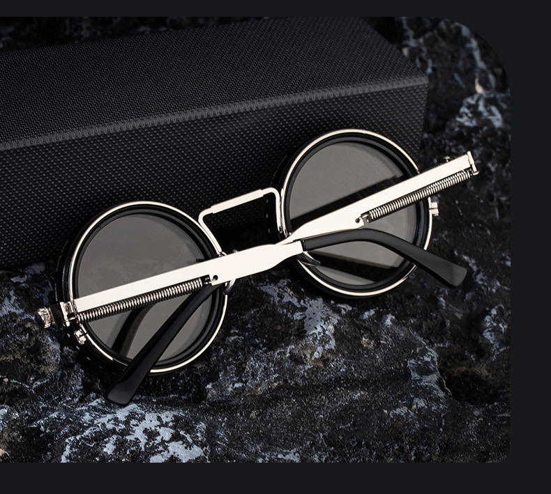 Black Metal Women's ND9 Adjustable Polarized Sunglasses – Variable Tint Retro Fishing & Driving Glasses with UV400 Anti-Glare Protection - Details 3