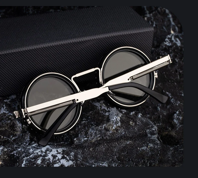 Black Metal Women's ND9 Adjustable Polarized Sunglasses – Variable Tint Retro Fishing & Driving Glasses with UV400 Anti-Glare Protection - Details 3