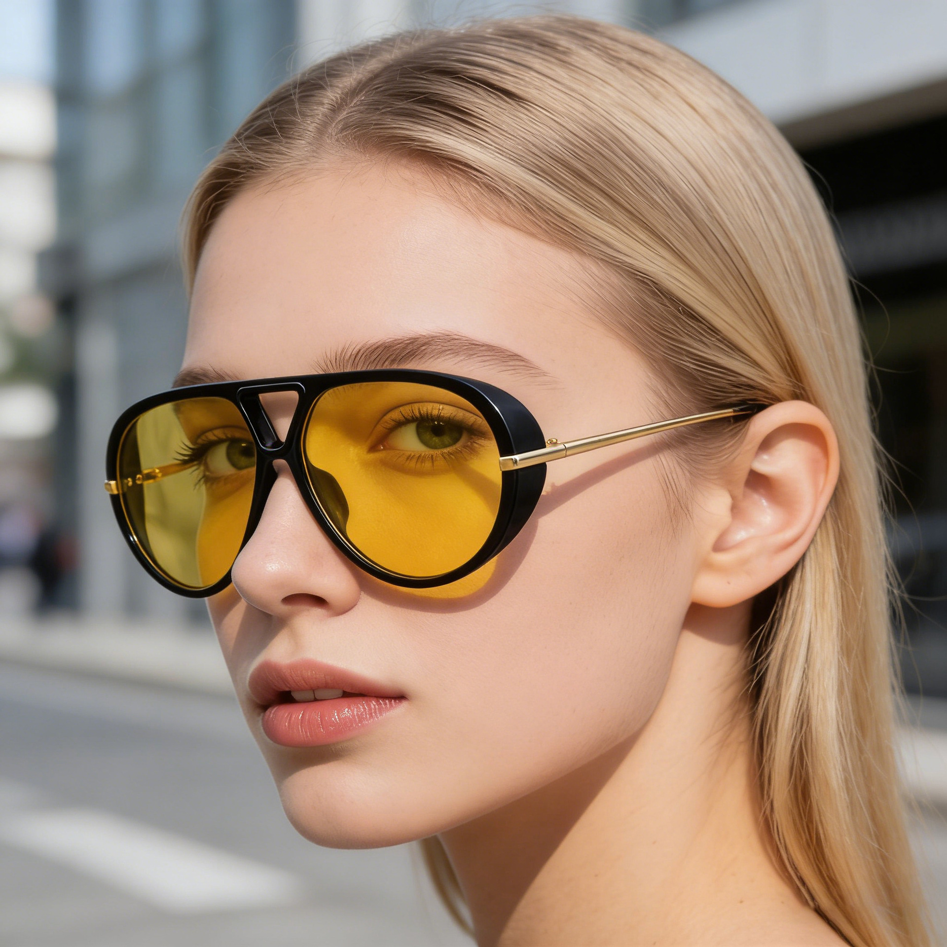 New Women's Aviator Sunglasses with Double Bridge – Retro Teal Style UV400 Polarized Outdoor Sun Glasses for Driving & Travel Details and Specifications