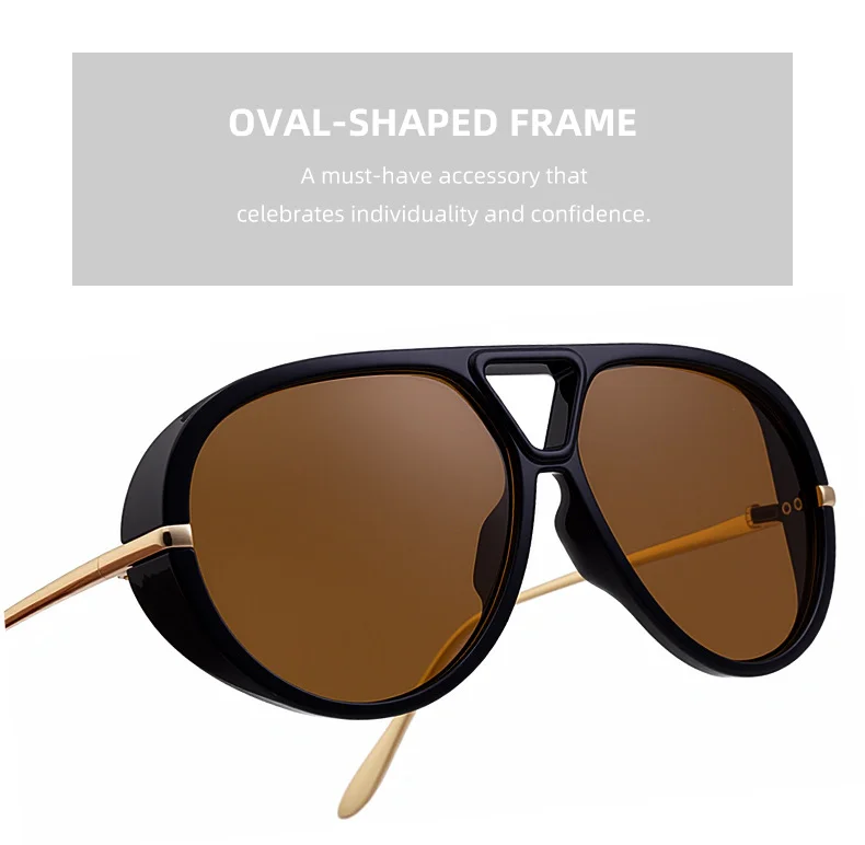 Black Zinc Alloy New Women's Aviator Sunglasses with Double Bridge – Retro Teal Style UV400 Polarized Outdoor Sun Glasses for Driving & Travel - Details 11