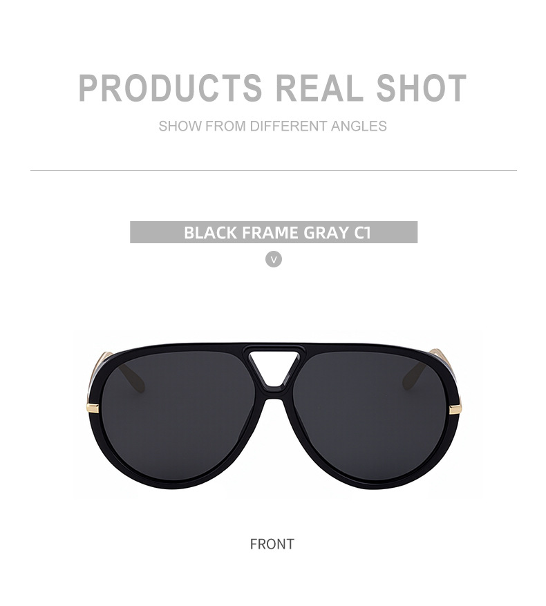 Black Zinc Alloy New Women's Aviator Sunglasses with Double Bridge – Retro Teal Style UV400 Polarized Outdoor Sun Glasses for Driving & Travel - Details 17