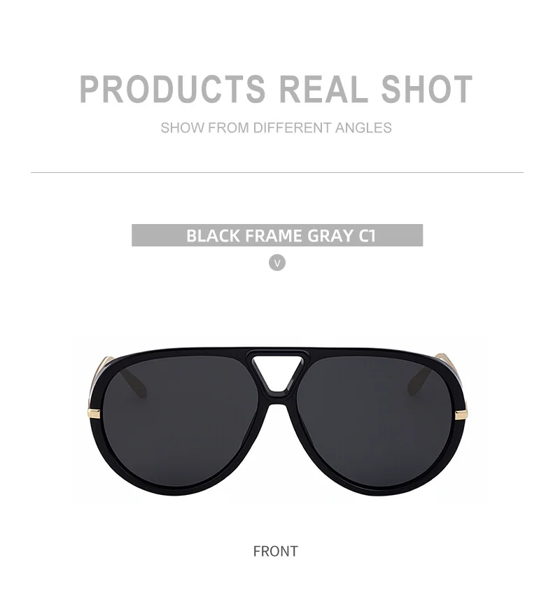Black Zinc Alloy New Women's Aviator Sunglasses with Double Bridge – Retro Teal Style UV400 Polarized Outdoor Sun Glasses for Driving & Travel - Details 17