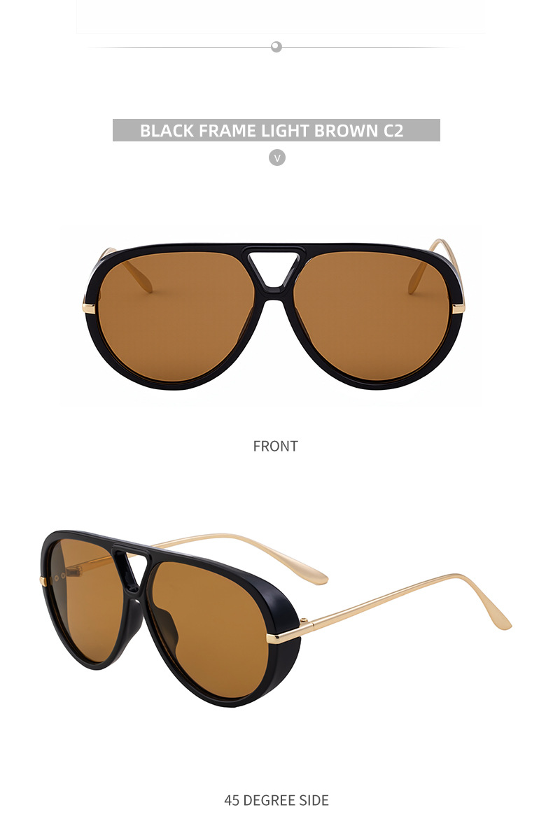 Black Zinc Alloy New Women's Aviator Sunglasses with Double Bridge – Retro Teal Style UV400 Polarized Outdoor Sun Glasses for Driving & Travel - Details 19
