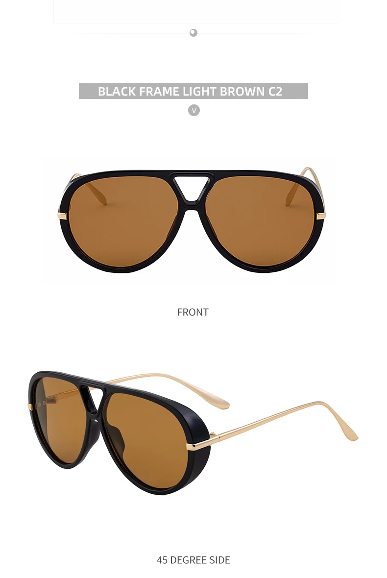 Black Zinc Alloy New Women's Aviator Sunglasses with Double Bridge – Retro Teal Style UV400 Polarized Outdoor Sun Glasses for Driving & Travel - Details 19