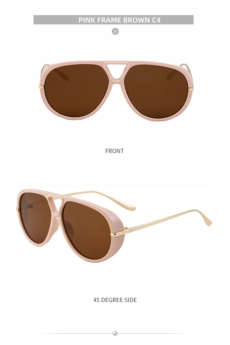 Black Zinc Alloy New Women's Aviator Sunglasses with Double Bridge – Retro Teal Style UV400 Polarized Outdoor Sun Glasses for Driving & Travel - Details 21