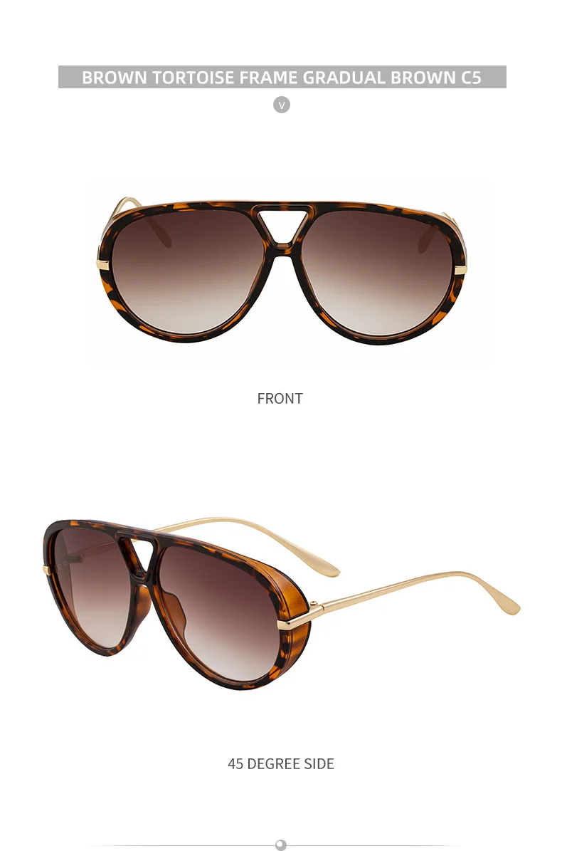 Black Zinc Alloy New Women's Aviator Sunglasses with Double Bridge – Retro Teal Style UV400 Polarized Outdoor Sun Glasses for Driving & Travel - Details 22