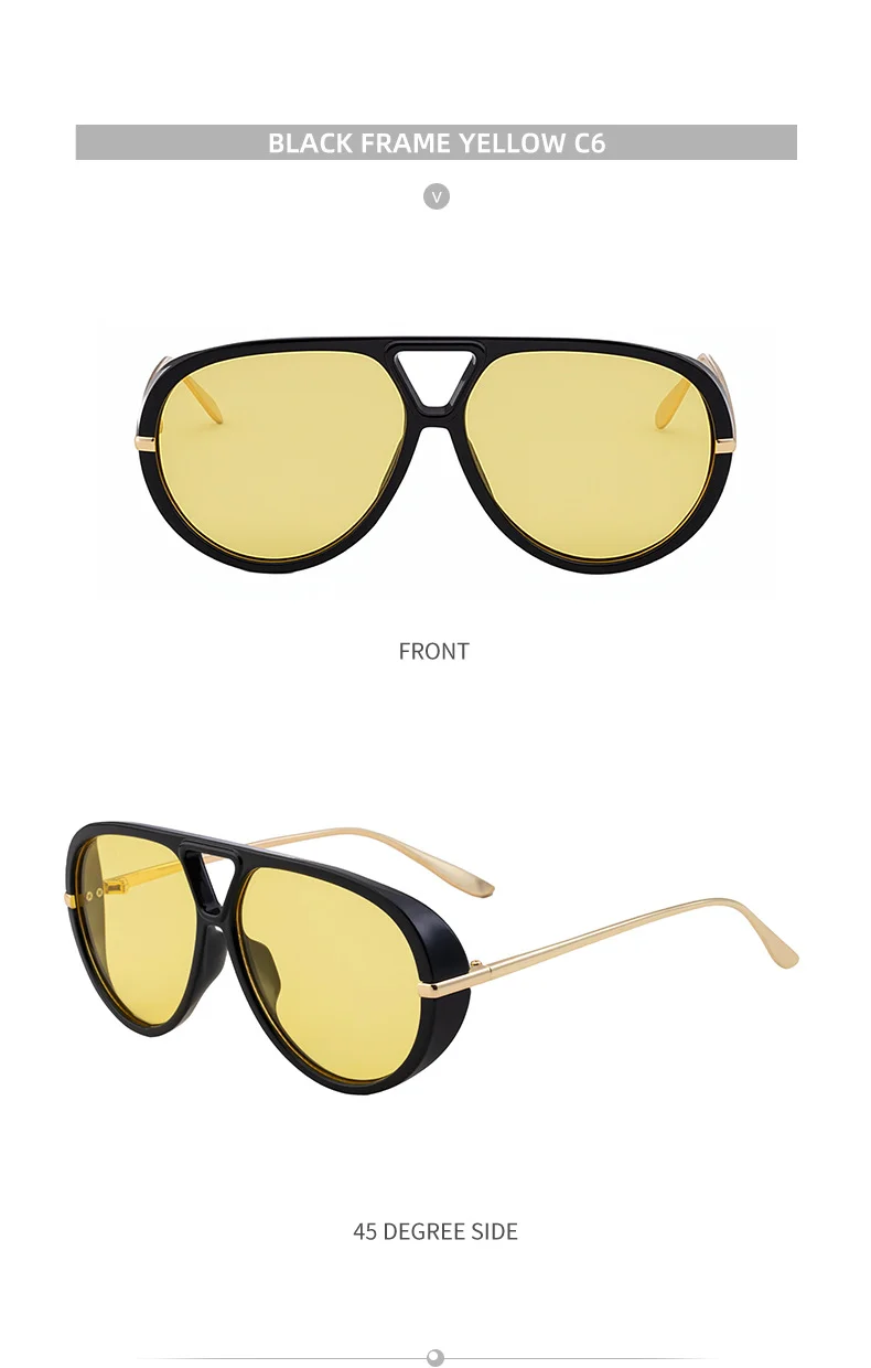Black Zinc Alloy New Women's Aviator Sunglasses with Double Bridge – Retro Teal Style UV400 Polarized Outdoor Sun Glasses for Driving & Travel - Details 23
