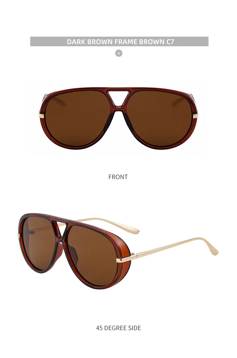 Black Zinc Alloy New Women's Aviator Sunglasses with Double Bridge – Retro Teal Style UV400 Polarized Outdoor Sun Glasses for Driving & Travel - Details 24