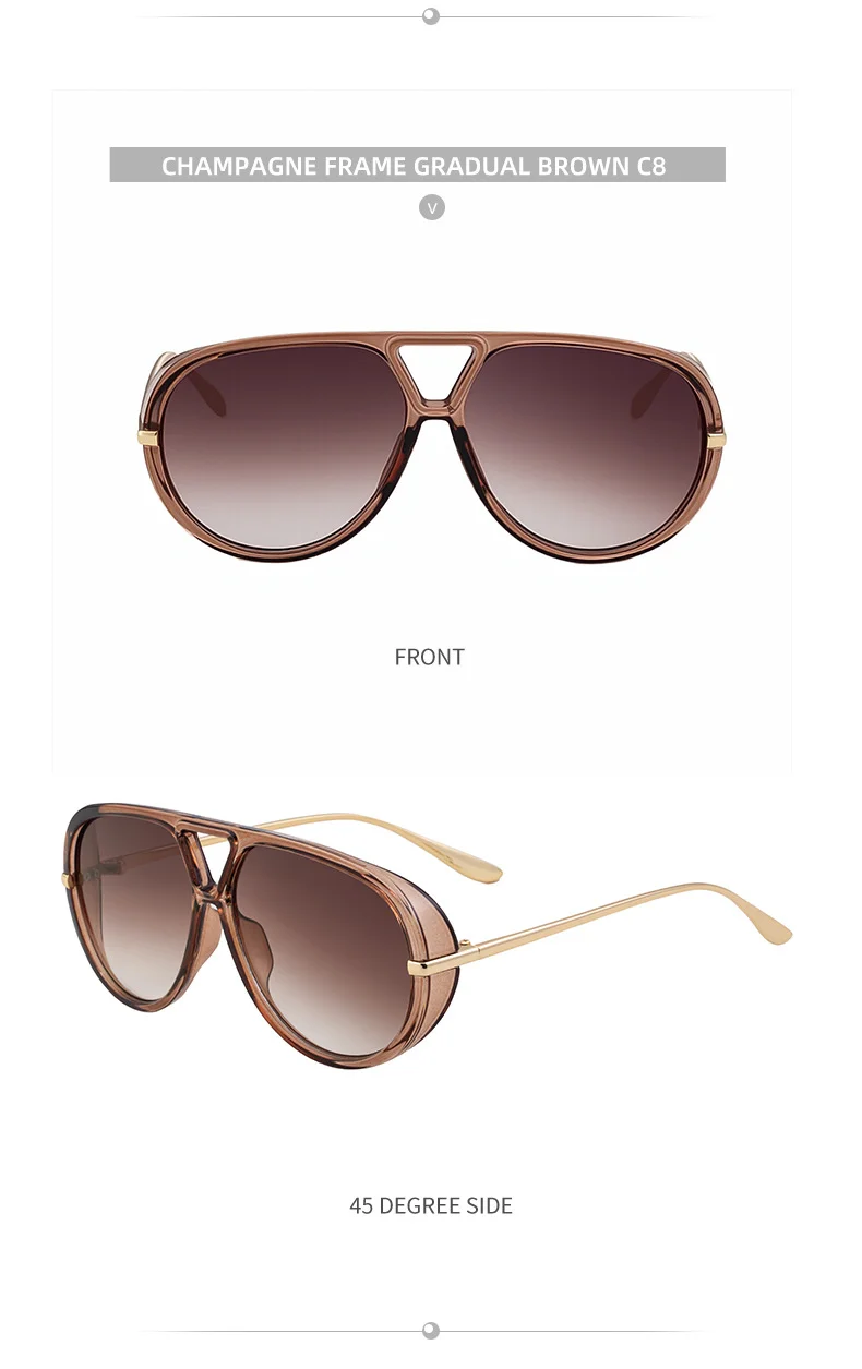 Black Zinc Alloy New Women's Aviator Sunglasses with Double Bridge – Retro Teal Style UV400 Polarized Outdoor Sun Glasses for Driving & Travel - Details 25