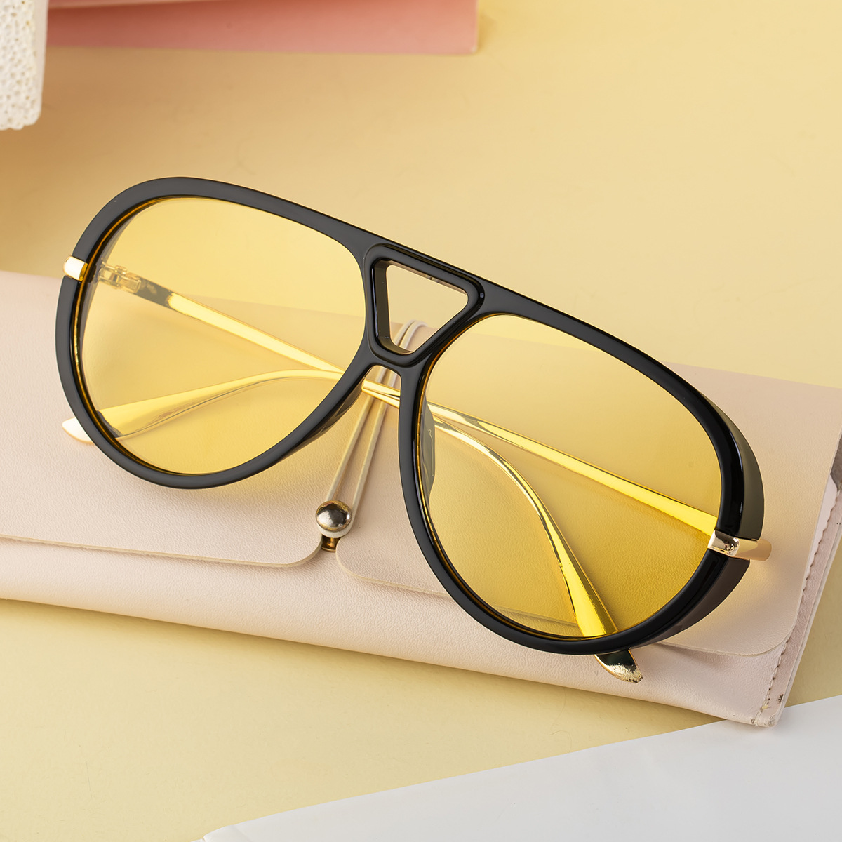 New Women's Aviator Sunglasses with Double Bridge – Retro Teal Style UV400 Polarized Outdoor Sun Glasses for Driving & Travel Custom Eyewear