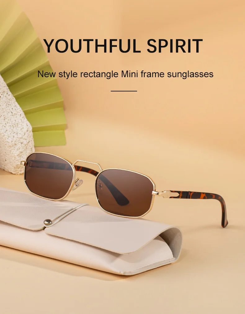 Black Metal New Unisex Retro Square Sunglasses with Metal Frame – Trendy Fashion UV400 Sun Glasses for Men & Women - Details 2