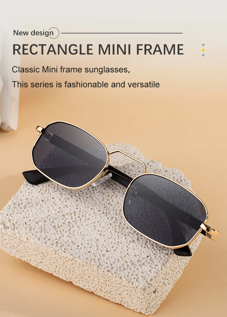 Black Metal New Unisex Retro Square Sunglasses with Metal Frame – Trendy Fashion UV400 Sun Glasses for Men & Women - Details 3